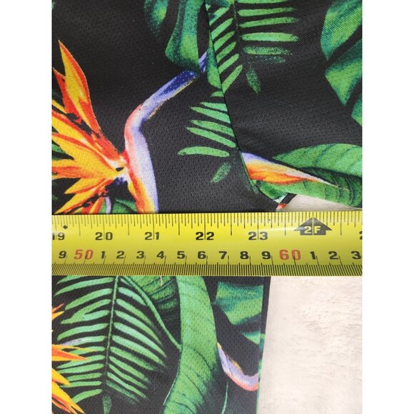 Y2K Rocawear Mens Tropical Floral All Over Print Size Large Vintage Green - Picture 10 of 12